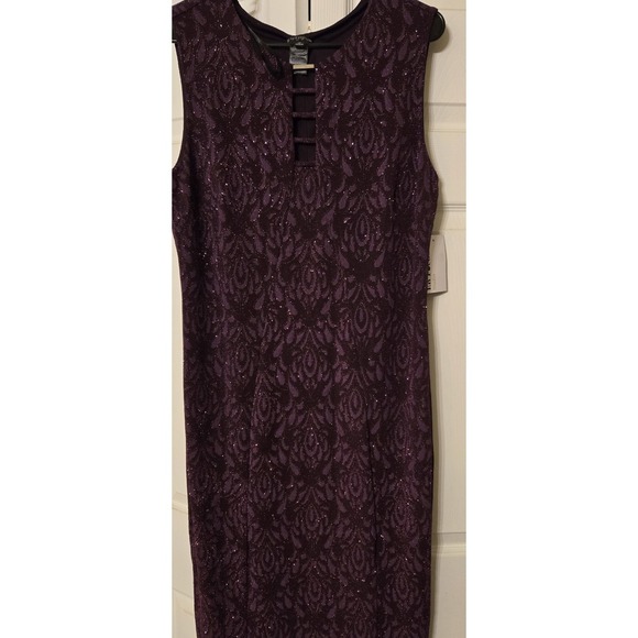 NWT EnFocus Studio Sequin Burgundy Mermaid Sleeveless Dress Size 14 Prom Evening - Picture 3 of 14